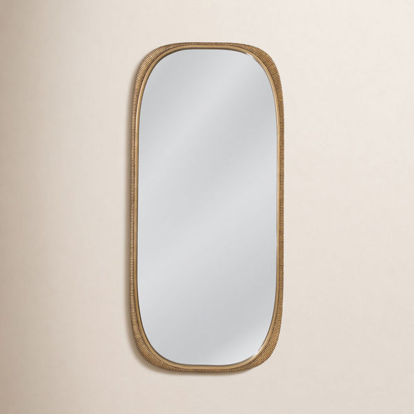 Darcee Floor Mirror - Antique Gold