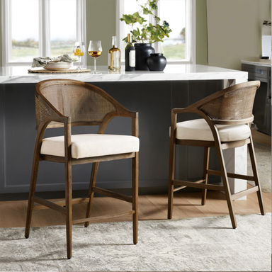 LC Direct Foam Padding Wing Back Accent Bar Stools (Set of 2)