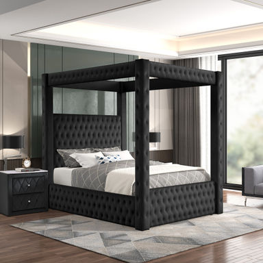 Valesia Upholstered Canopy Bed