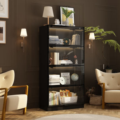 BKB365 63” H Display Case With Light | Wayfair