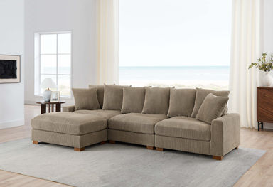 Latitude Run® Upholstered Corduroy Sofa With Solid Wood Legs & Reviews | Wayfair