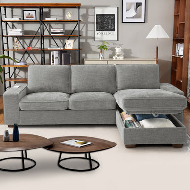 Jossilynn L-Shape Convertible Sectional Couches Sofas with Storage Chaise
