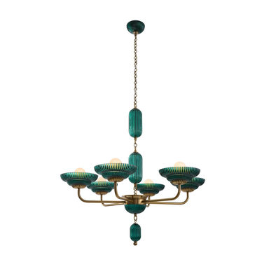6 - Light Solid Brass Dimmable Classic / Traditional Chandelier