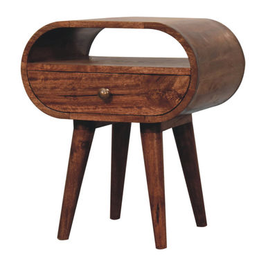 California Circular Bedside With Open Slot