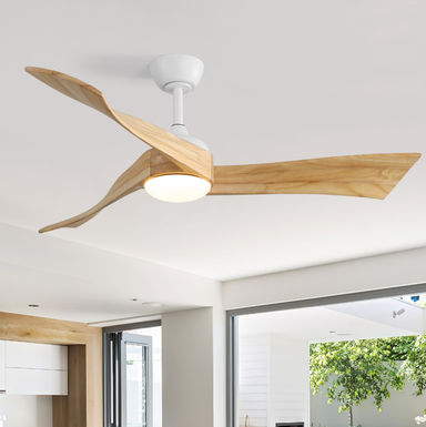 Kemp 52'' 3 - Blade Classic Propeller Ceiling Fan with Remote Control and LED Light Kit Included