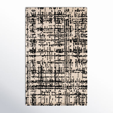 Brannon Abstract Handmade Tufted Area Rug in Cream