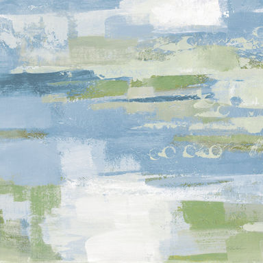 " Urban Walkway II Blue And Green " by Silvia Vassileva Painting Print
