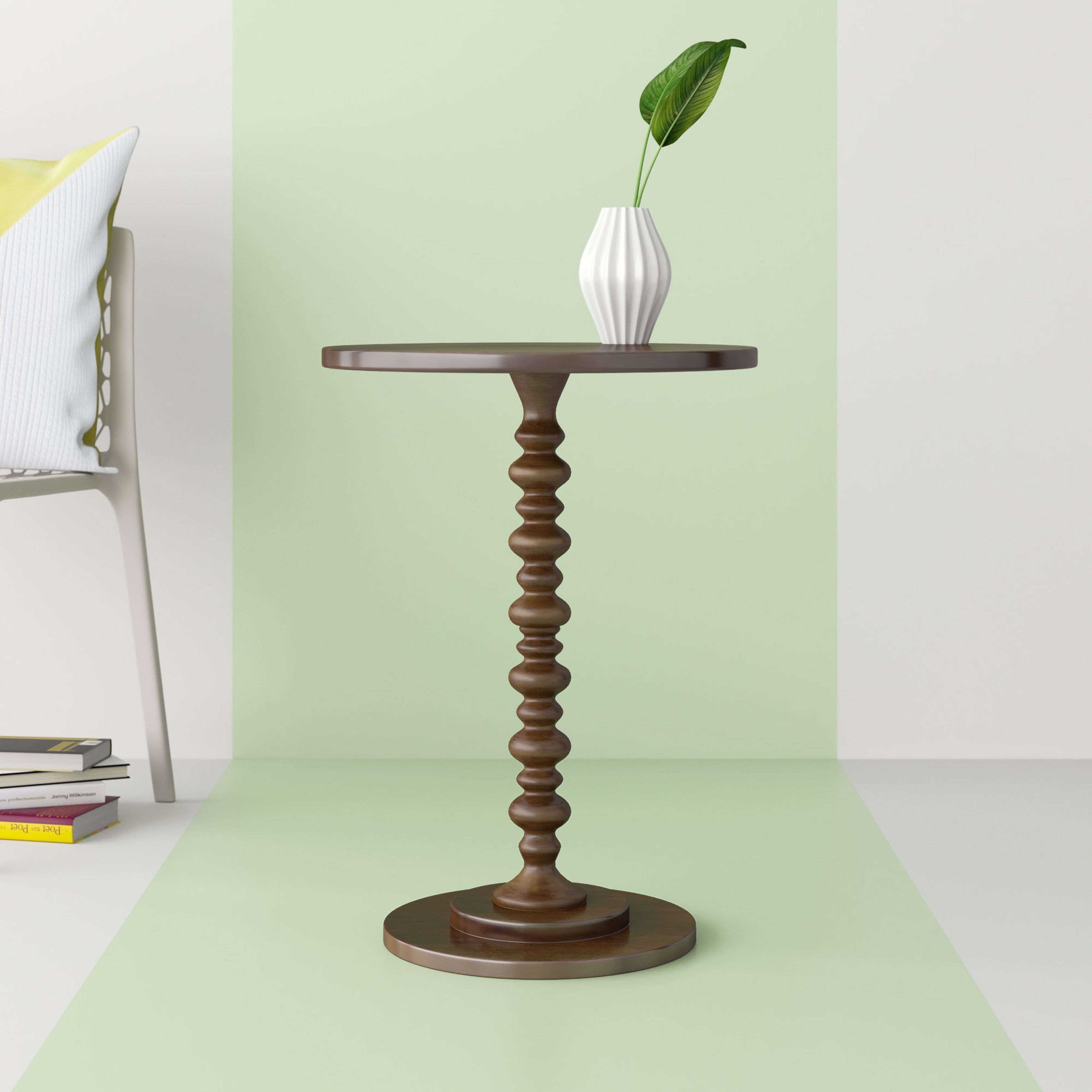 Dakota Fields Pettegrow Spindle End Table | Modern Wood Side Table