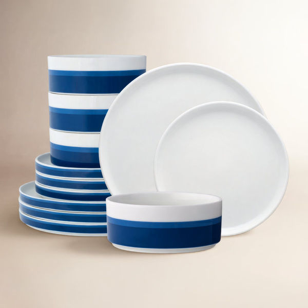 Noritake Colorstax Stripe 12-Piece Dinnerware Set, Service for 4