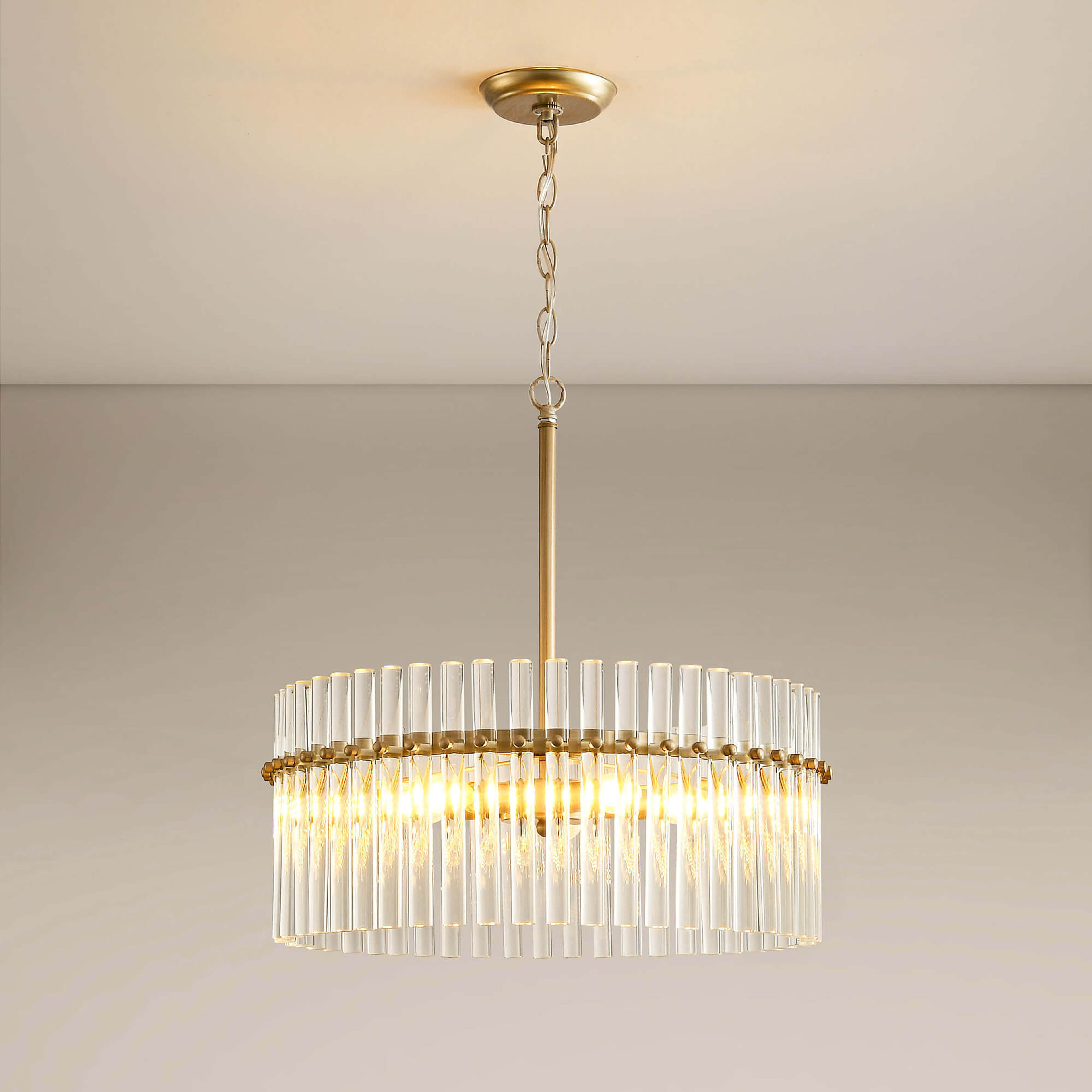 Maggio 5-Light 20.2" Drum Chandelier with Crystals