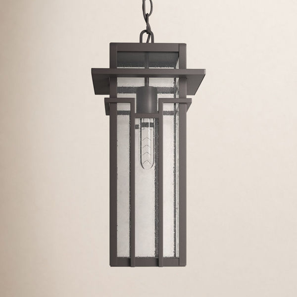 Blithe Antique Bronze 1 -Bulb 17.5" H Outdoor Hanging Lantern