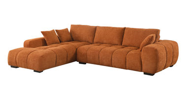 Latitude Run® Swapan Modern Chenille Couch Sofa Sectional with Deep Tufted Seat & Reviews | Wayfair