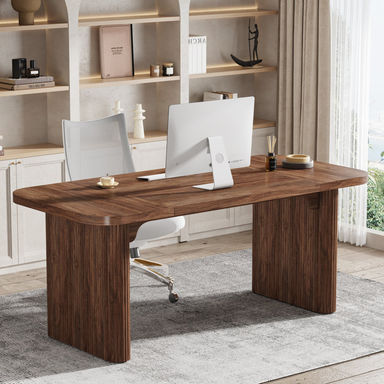 Girace 62.99'' W Modern Simple Executive Computer Desk with Engineered Wood Top and Legs