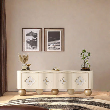 French TV Stand 78.74'' W Storage Credenza