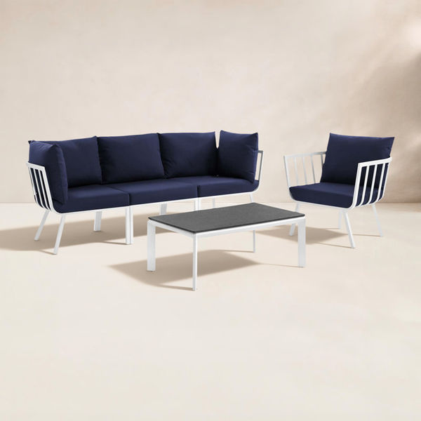 Riverside 5 Piece Outdoor Patio Aluminum Set