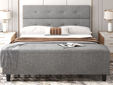 Latitude Run® Jerseyville Queen Tufted Storage Sleigh Bed & Reviews | Wayfair