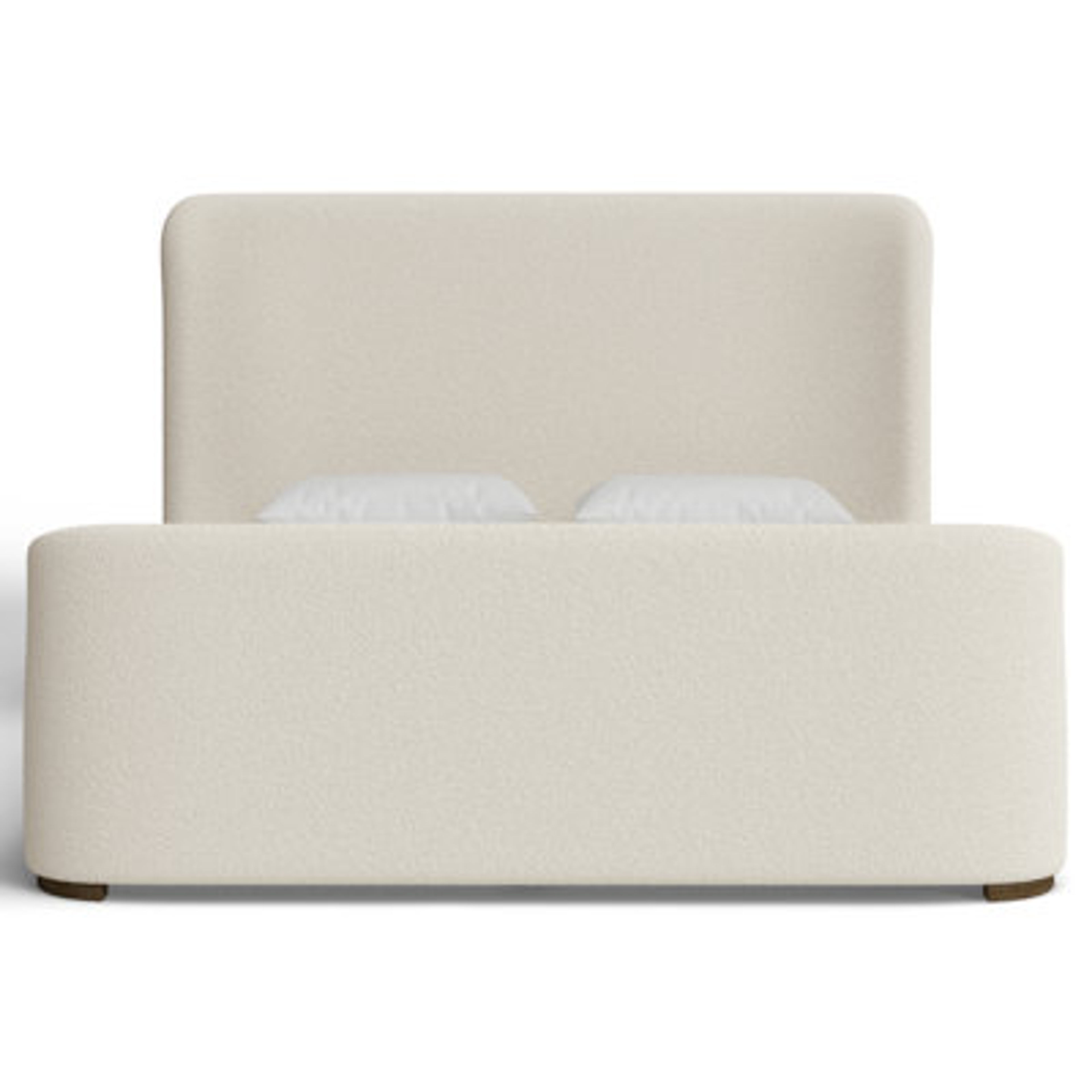 Tyndall King Bouclé Sleigh Bed - Modern Upholstered Frame