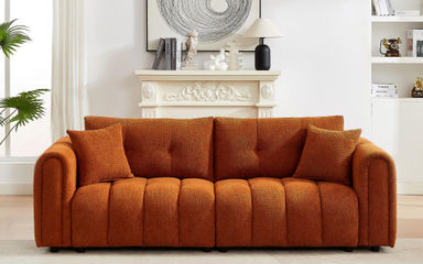 Latitude Run® 91.5" Modern Tufted Cushion Cloud Upholstered Sofa with 2 Pillows | Wayfair