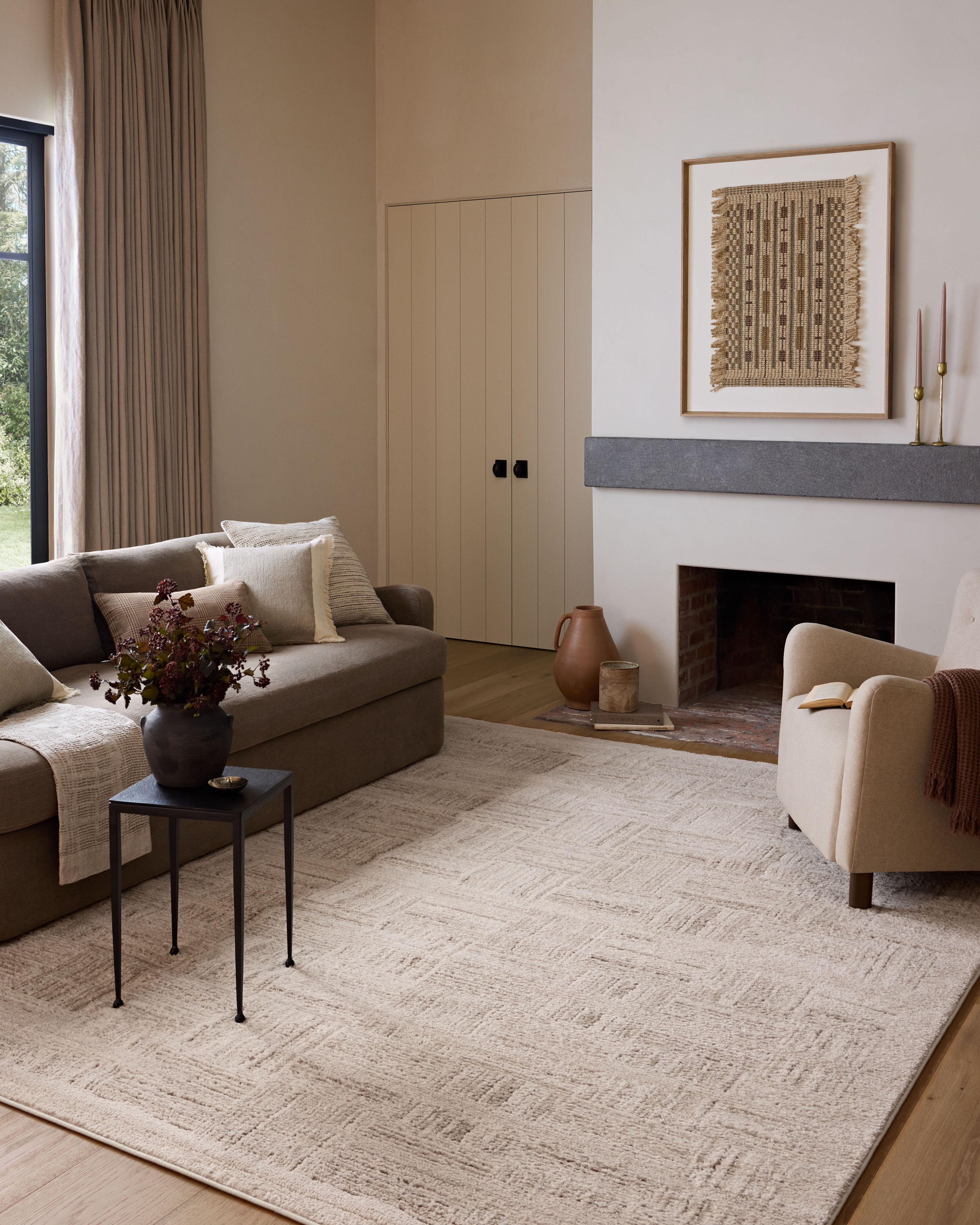 Amber Lewis x Loloi Monty Ivory/Taupe Area Rug - Premium Home Decor