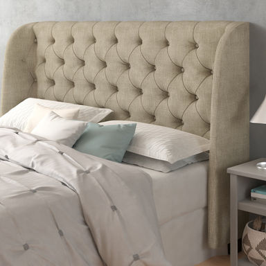 Ashaunta Upholstered Wingback Headboard