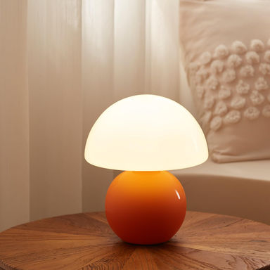 Mushroom Lamp Table Desk Bedside Lamp, Mushroom Decor Nightstand Small Table Lamps For Bedroom Night Stands,Cute Mini Modern Mid Century Lamps Dimmable,Unique Aesthetic Home Decor
