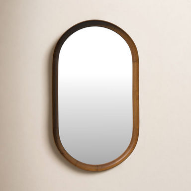 Manresa Oval Wood Wall Mirror
