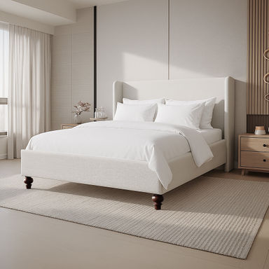 Alcott Hill® Platform Bed with Wingback Headboard | Wayfair