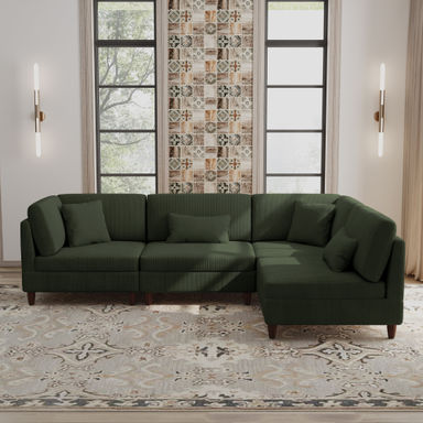 Michelyn 4 - Piece Corduroy Sectional