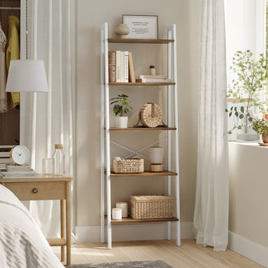 Jabari 67.7" H x 22" W Metal Ladder Bookcase
