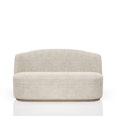 Diva Curved Upholstered Banquette with Padded Backrest