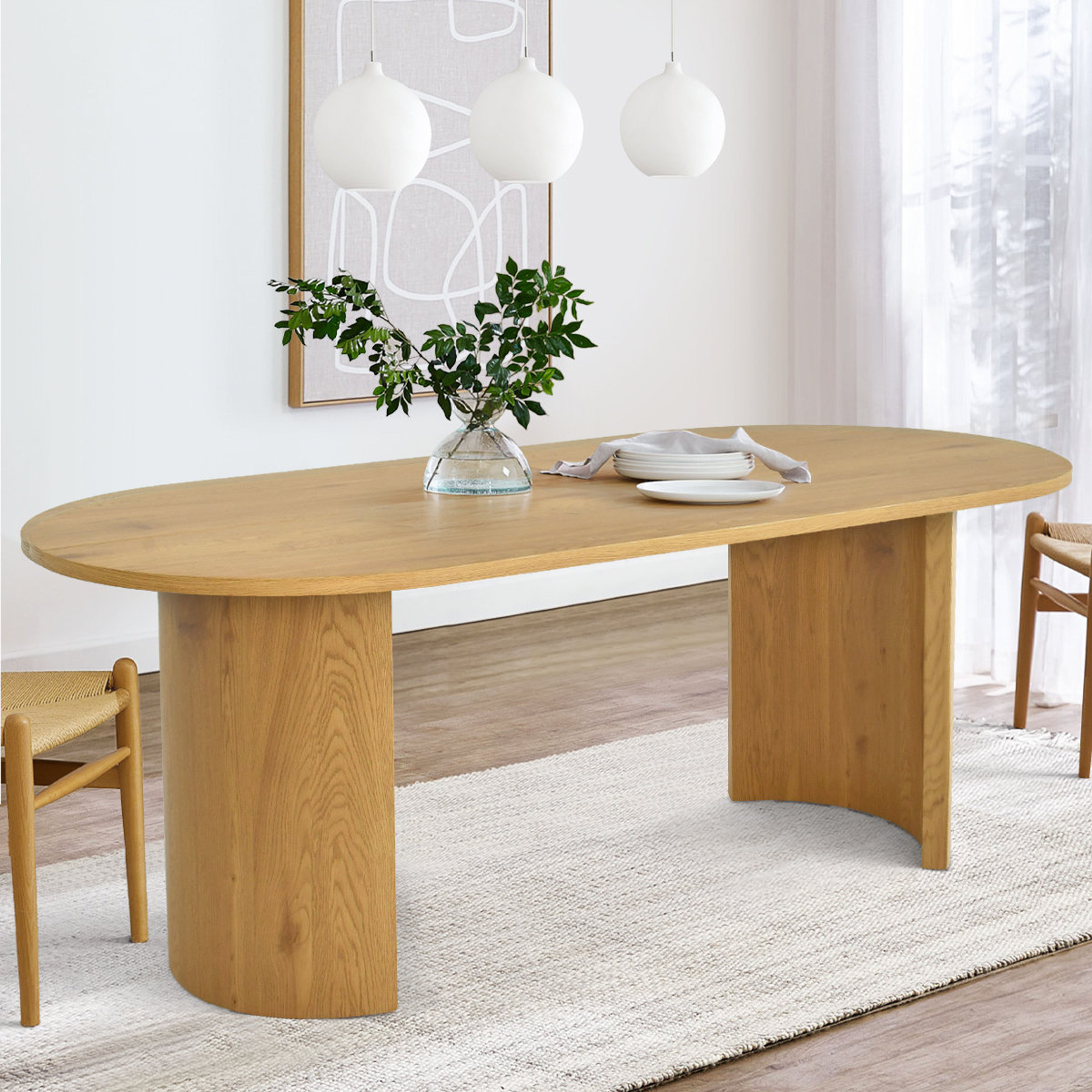 Audna 79" Oval Dining Table - Stylish & Spacious