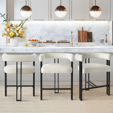 Rienna Upholstered 24'' Counter Stool (Set Of 3)