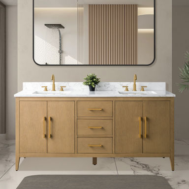Vanity Art 72'' Double Bathroom Vanity with Engineered Marble Top & Reviews | Wayfair