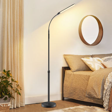 Wrought Studio™ Loudean 72.8' Dimmable LED Floor Lamp with Remote Control, Adjustable Reading Floor Lamp & Reviews | Wayfair
