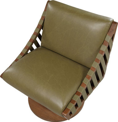 Latitude Run® Quinton Vegan Leather Swivel Accent Chair | Wayfair