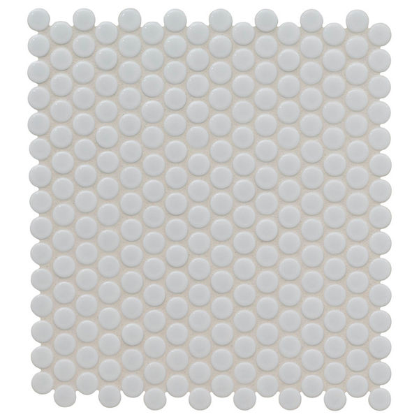Penny Round 12 in. x 13 in. Porcelain Mosaic Floor and Wall Tile