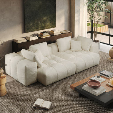 Manistique 108'' Upholstered Sofa, Cloud Sofa Couch Modular Sectional Sofa Modern Sofa for Living Room Bedroom Apartment