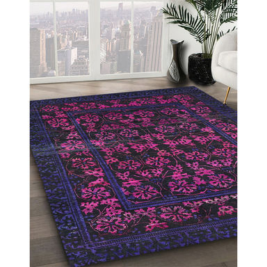 100% Machine Washable Abstract 319 Area Rug