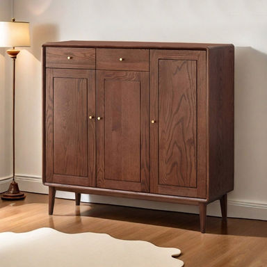 Modern solid wood shoe cabinet