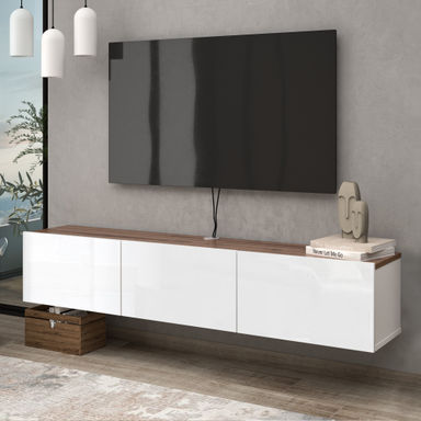 Latitude Run® Ronnye Floating TV Stand Up to 80" TV's Wall Mounted Media Console & Reviews | Wayfair