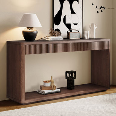 Latitude Run® Elowen 60" Fluted Console Table With Storage Drawers | Wayfair