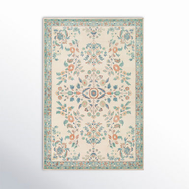 Berger Floral Cream Area Rug