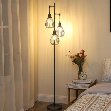 Majewski 3-Light 65.5" Tree Floor Lamp with bulbs included