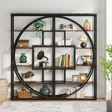 5-tier Tall Bookcase(set Of 2)