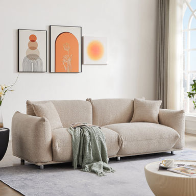 Anarii 85" W Oversized Loveseat Sofa Cloud Couch Curved Sofa Modern Sofa Living Room Couch Comfy Couch Deep Sofa