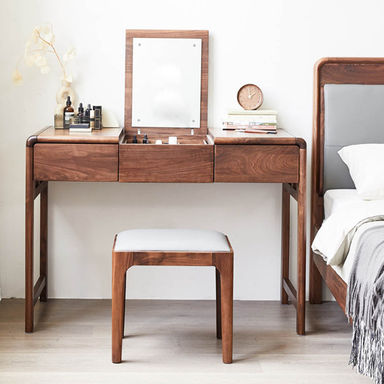 Black walnut solid wood clamshell dresser