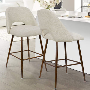 Berneta 26" Upholstered Counter Stools, Set of 2  (Set of 2)