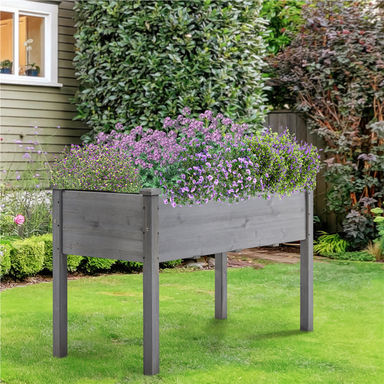 Rigney  Fir Wood Elevated Planter with Fabric Liner & Drainage Holes