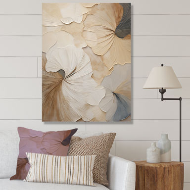 Design Art Beige Minimalism Elegance In Bloom - minimal wall art print & Reviews | Wayfair