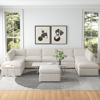 Arfsten 10 - Piece Corduroy Sectional